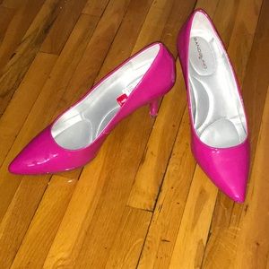 Pink Patent Leather Kitty Heels